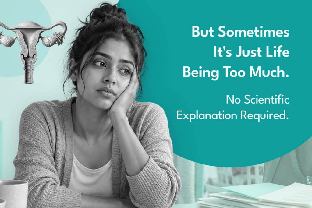 Is It PMS, Burnout, or Life Why Everything Feels Like Too Much Sometimes. Sparkle. sanitary-pad.